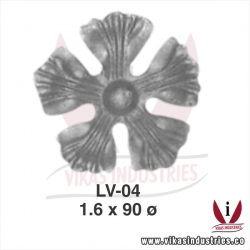 <p>wrought iron leaves flowers</p>